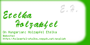 etelka holzapfel business card